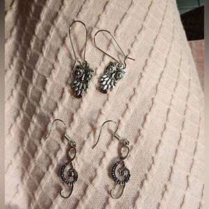 Pair of Silver Hook Earrings